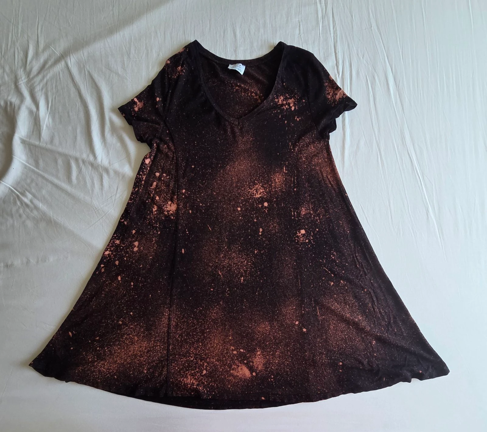 Vestido negro medio lavado efecto blanqueado M 38 Zara Trafaluc – photo 2